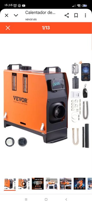 Calentador Vevor diésel para auto