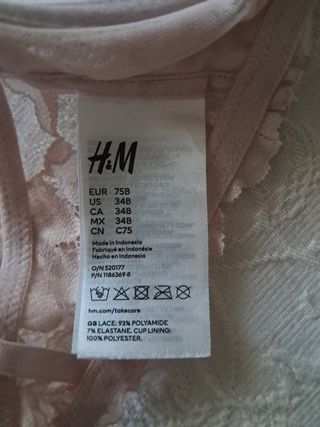 Sujetador rosa HM - Push up