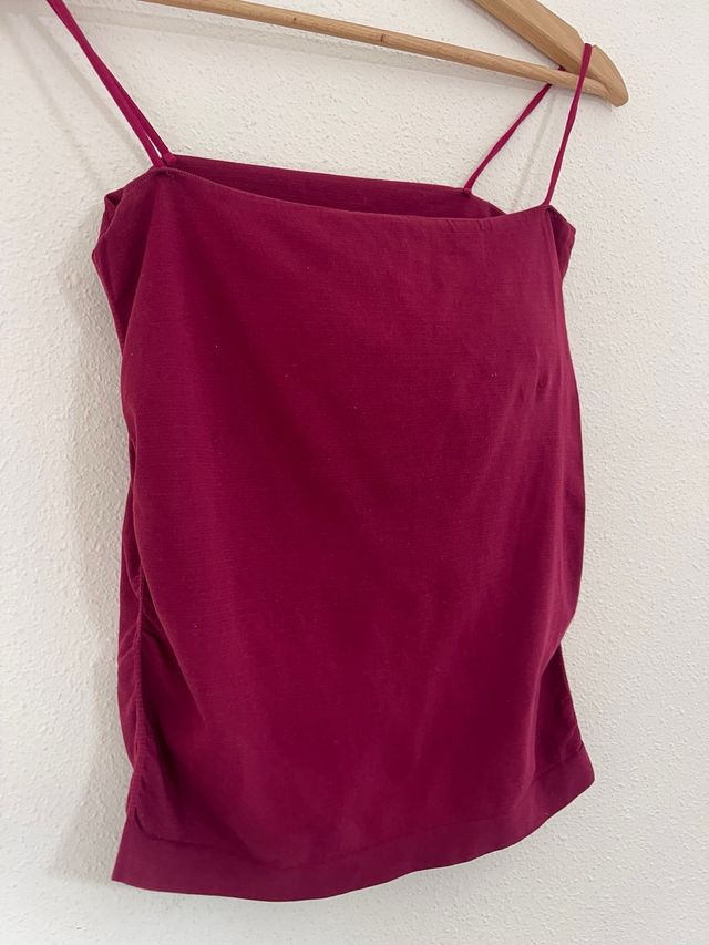 Top rojo tirantes -  talla S