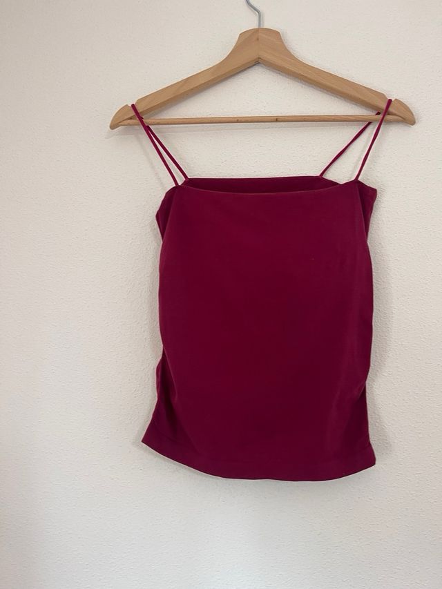 Top rojo tirantes -  talla S