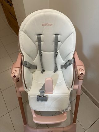 Trona pegpergo plegable y reclinable rosa