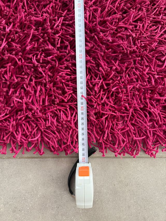 Alfombra pelo alto fucsia 150x200cm