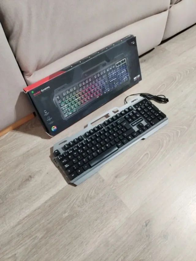 Mars Gaming MK120ES, Teclado Gaming FRGB, Aluminio