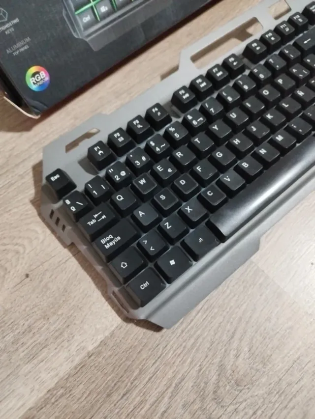 Mars Gaming MK120ES, Teclado Gaming FRGB, Aluminio