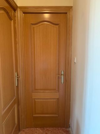 Puertas interiores de madera maciza.