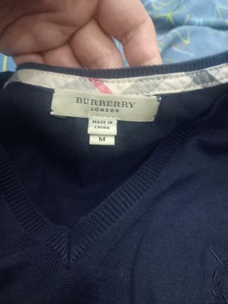 Gilet Burberry Uomo Tg M Blu