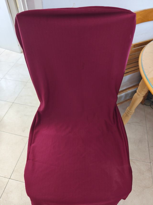 3 Fundas sillas rojas - tela