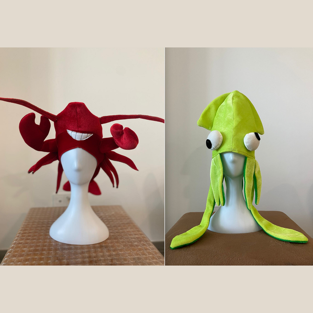 Gorros disfraz Langosta y Calamar