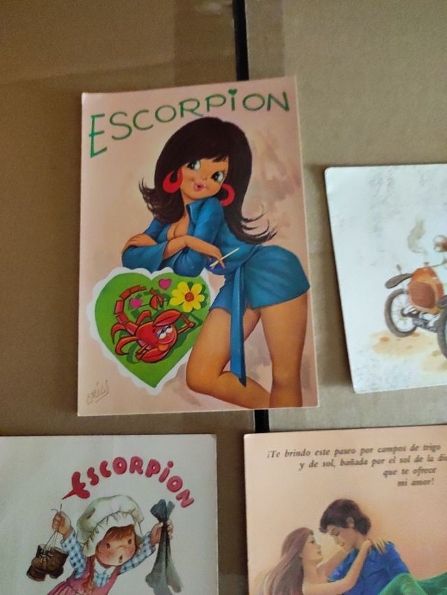 8 Postales Vintage Ilustradas