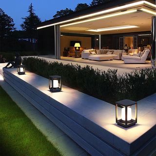 Farola LED exterior negra 20W