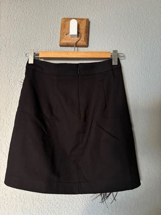 Mini Falda Stradivarius Negra XS