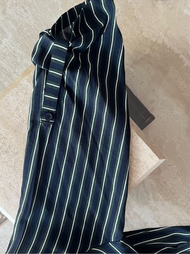 Mono rayas Mango L - Azul marino, verde