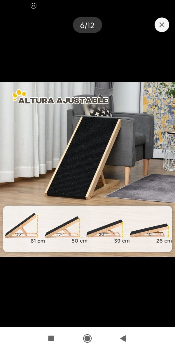 Rampa plegable mascotas - Negra y marrón