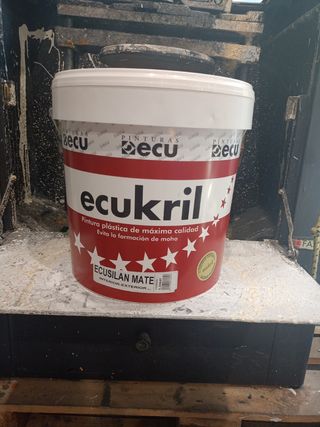 Pintura plástica Ecusilan Mate 25kg de color
