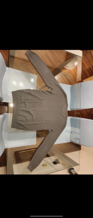 Maglia filo scollo rotondo grigio