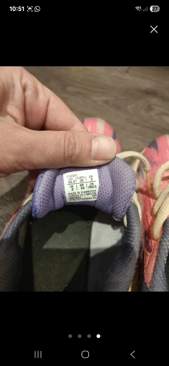 Zapatillas Asics niña rosa-morado