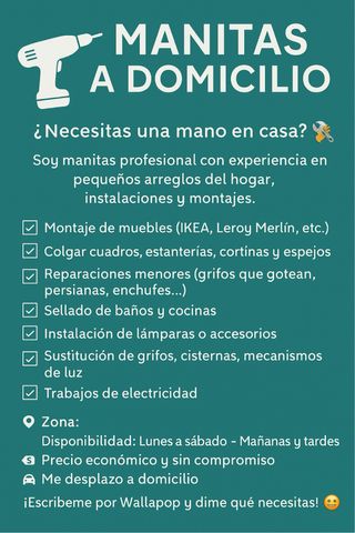 Manitas a domicilio – Reparaciones, montaje, elect