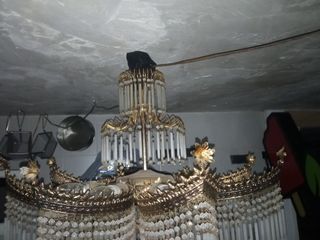 Lampara antigua de cristal.  Totalmente restaurada