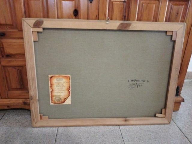 Quadro olio su tela verde