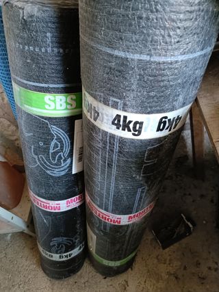 4 Rollos de tela asfáltica (4kg)