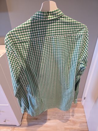 Camisa Zara Man cuadros verdes