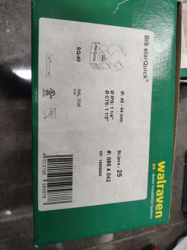 25 Abrazaderas Walraven 40-44mm