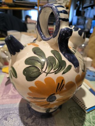 Botijo vintage pintado a mano
