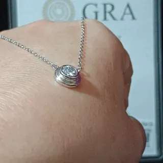 Collar Moissanita 1ct Plata