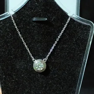 Collar Moissanita 1ct Plata