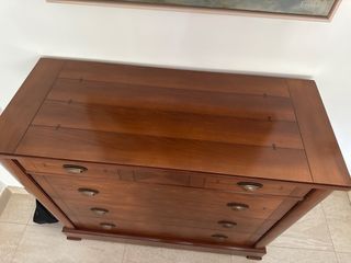 Muebles nogal macizo para dormitorio cama 150 cm
