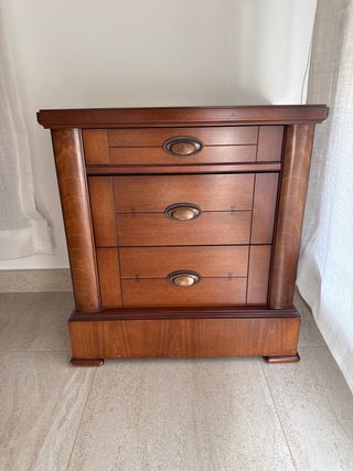 Muebles nogal macizo para dormitorio cama 150 cm