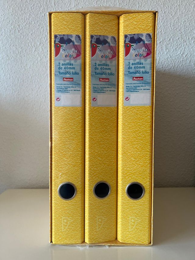 3 Carpetas Archivadores Auchan. A estrenar