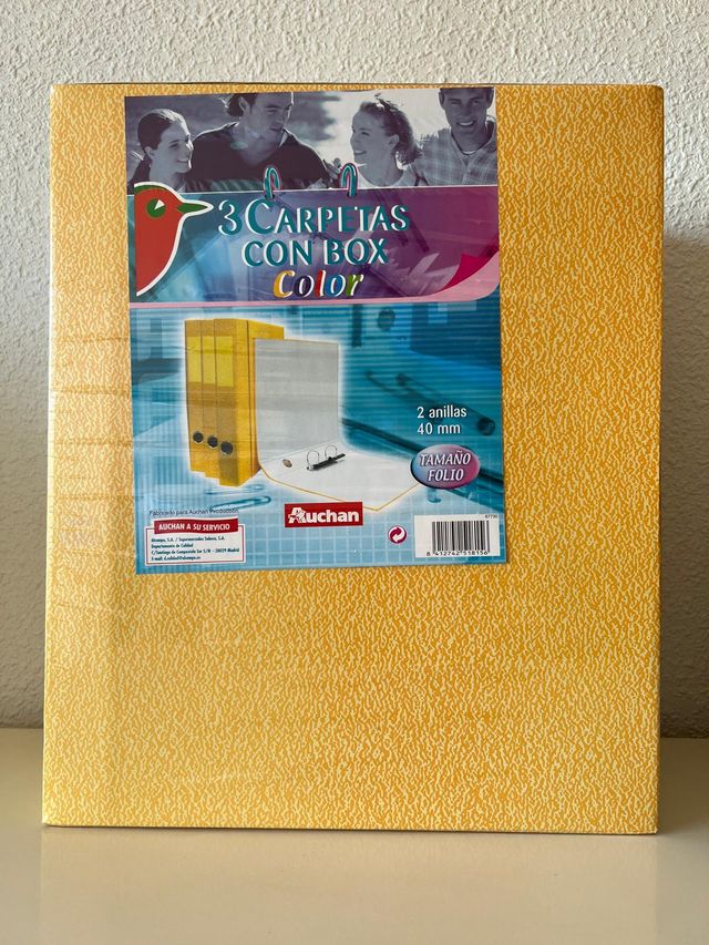 3 Carpetas Archivadores Auchan. A estrenar