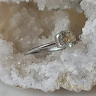 Anillo moissanita plata 2ct