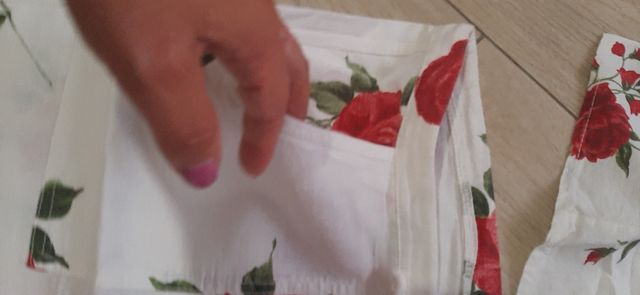 Completo lino rosso e bianco Tg M