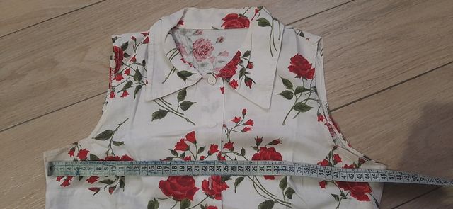 Completo lino rosso e bianco Tg M