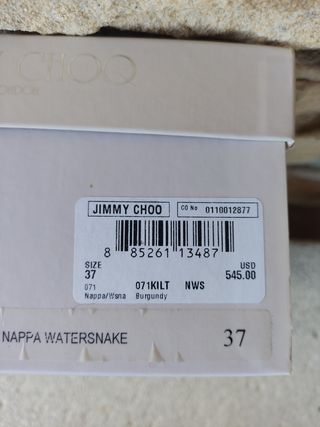 Zapatos Jimmy Choo Londres tacón rojo.