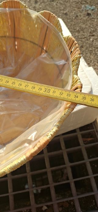 2 Cestini Decorativi Legno Vimini 3 e 4 euro