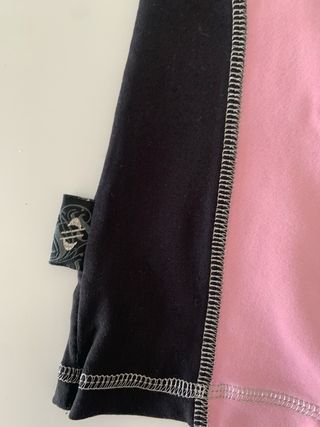 Cuippssi - Camiseta deportiva negra y rosa 