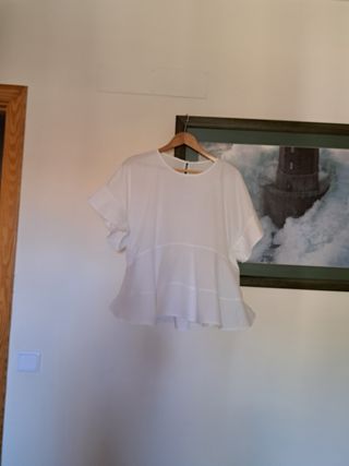 Blusa blanca algodon M