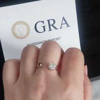 Anillo moissanita plata 💍