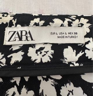 Falda estampada Zara L flores