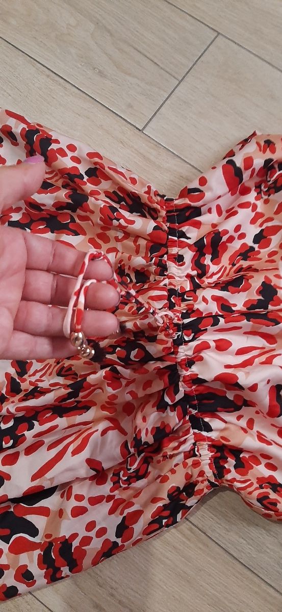 Vestito lungo estivo rosa e rosso