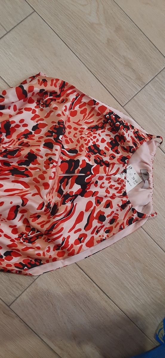 Vestito lungo estivo rosa e rosso