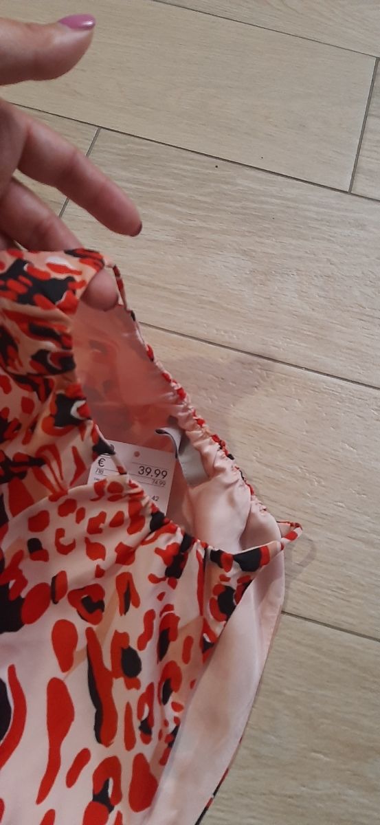 Vestito lungo estivo rosa e rosso