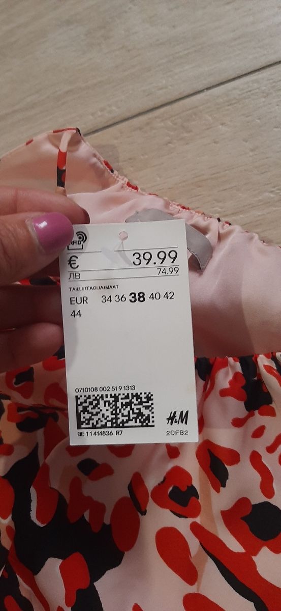 Vestito lungo estivo rosa e rosso