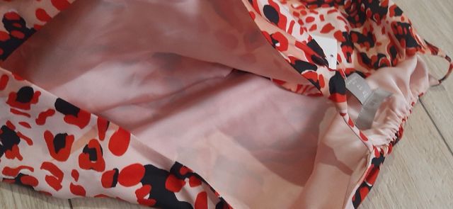 Vestito lungo estivo rosa e rosso