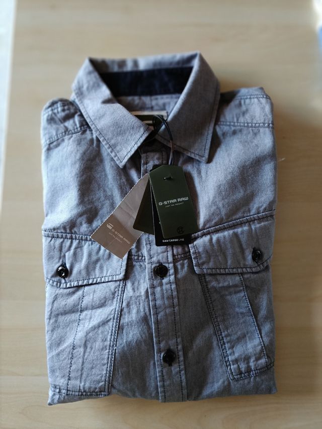 Camisa G-Star Raw Hombre gris