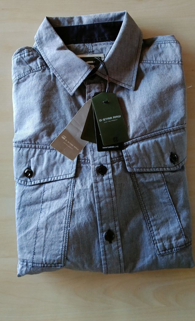 Camisa G-Star Raw Hombre gris