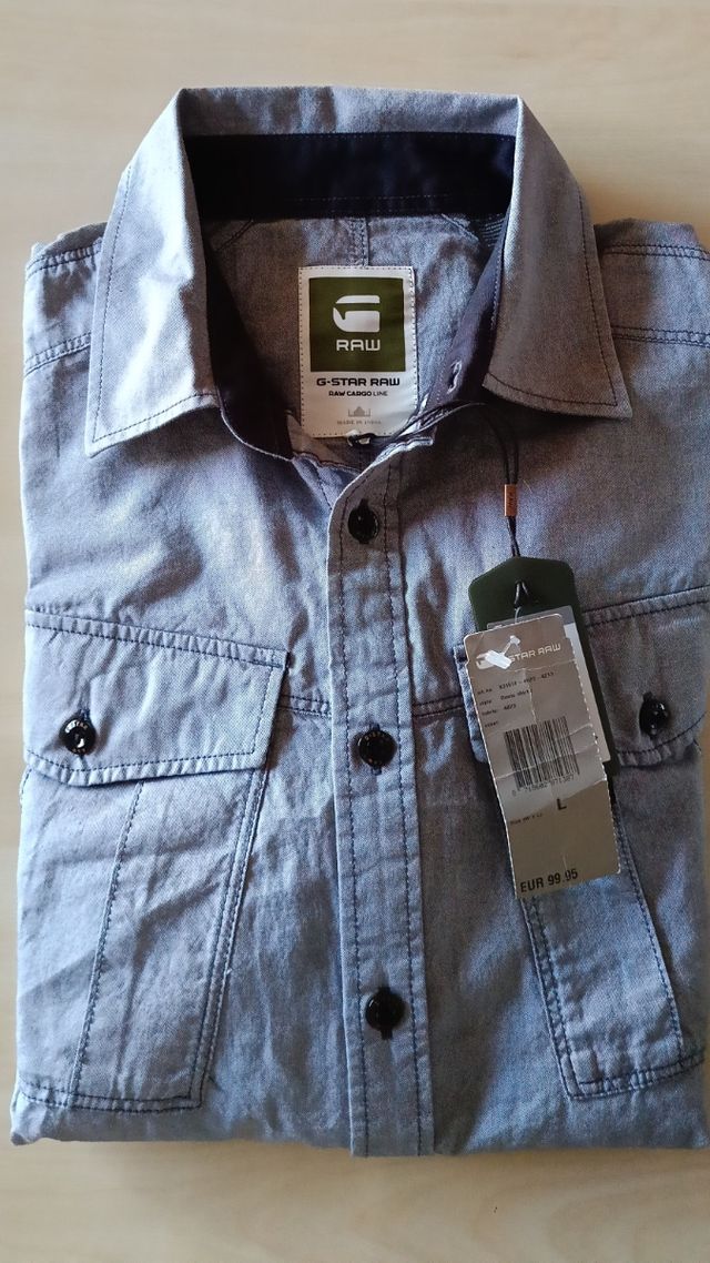 Camisa G-Star Raw Hombre gris